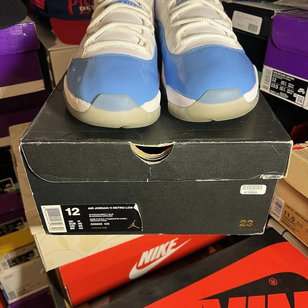 Air Jordan Retro 11 Low UNC White Blue Sneakers